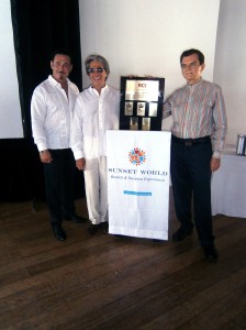 Arturo Marcelín, Orlando Arroyo y Jorge Pallas del Grupo Sunset World
