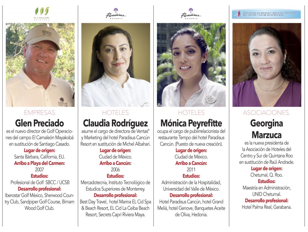 "Glen Preciado" "Claudia Rodríguez" "Mónica Peyrefitte" "Georgina  Marzuca" 