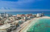 Cancun Strand Luftbild