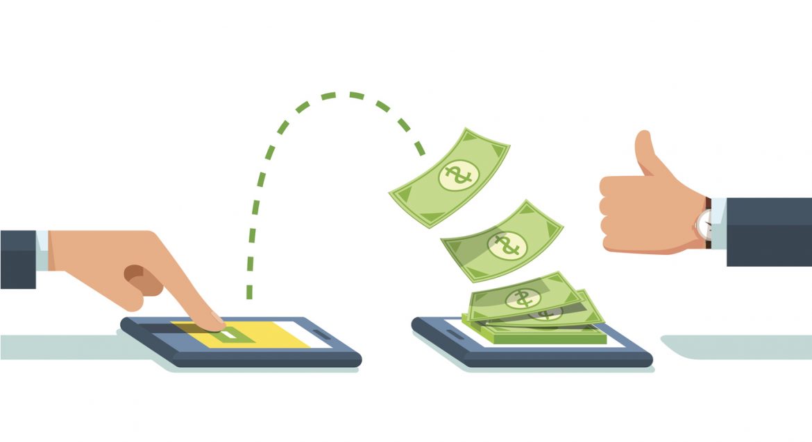 People sending and receiving money wirelessly